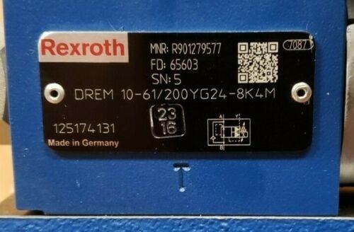 Клапан уменьшения давления R901279577 DREM10-6X/200YG24-8K4M DREM10-61/200YG24-8K4M пропорциональный