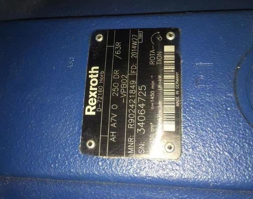 Тип переменного насоса A7VO250DR R902421849 AHA7VO250DR/63R-VPB02 Rexroth аксиальнопоршневой